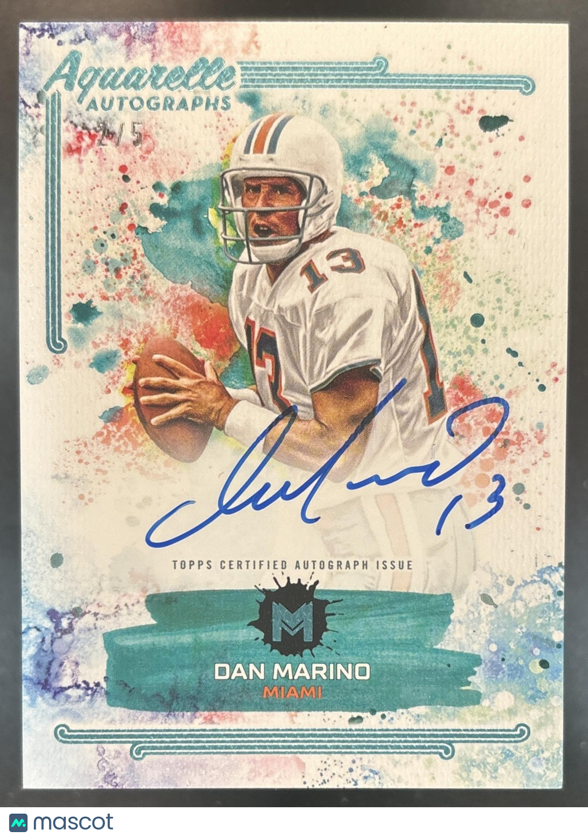 2023 Topps Motif Dan Marino Aquarelle Auto /5 #AA-DM Miami Dolphins