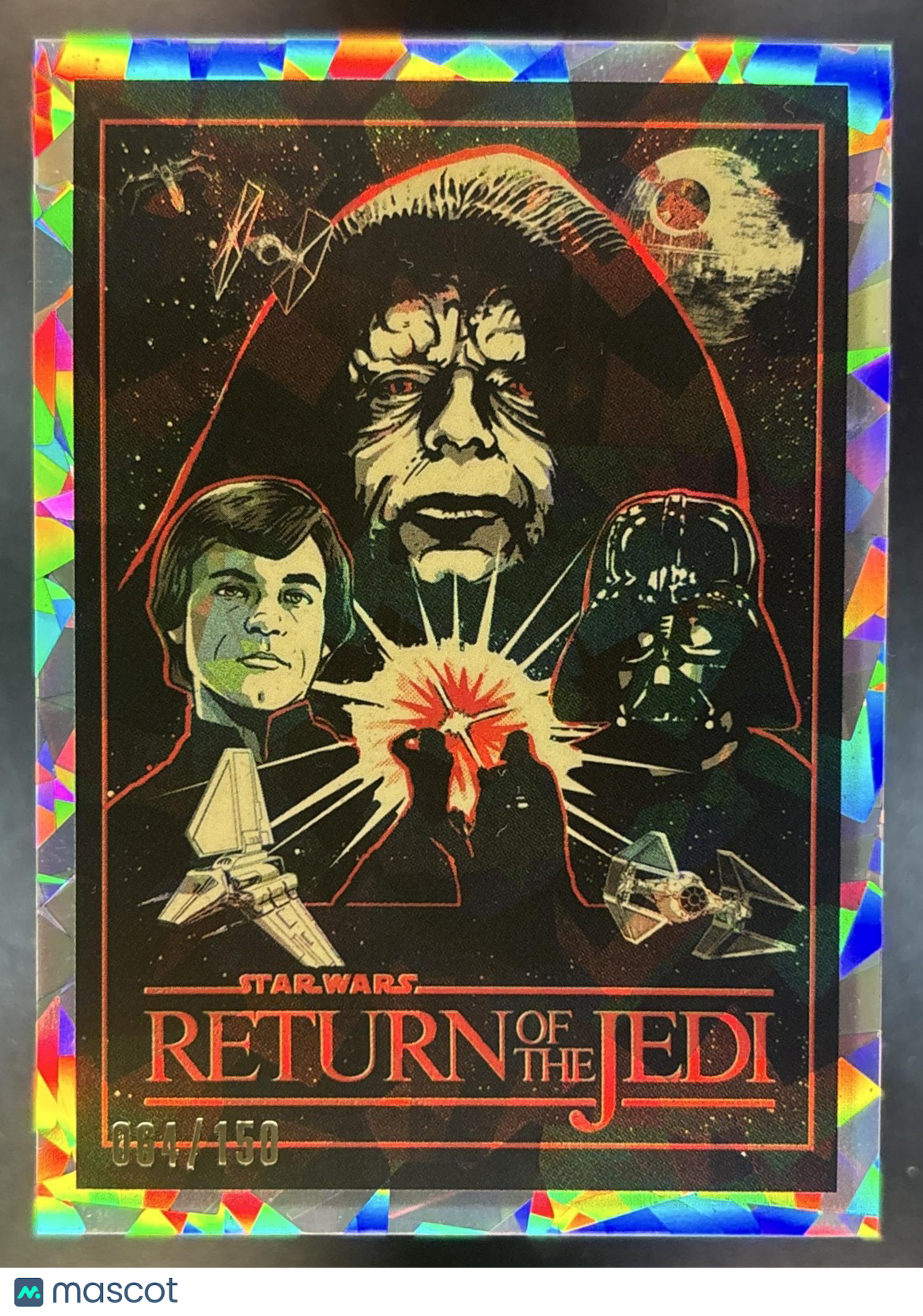 2023 Topps Chrome Star Wars Galaxy Return of the Jedi 40th Poster Atomic /150
