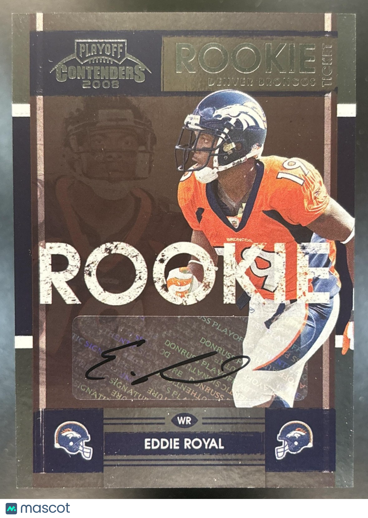 2008 Playoff Contenders Eddie Royal #135 RC Auto Denver Broncos