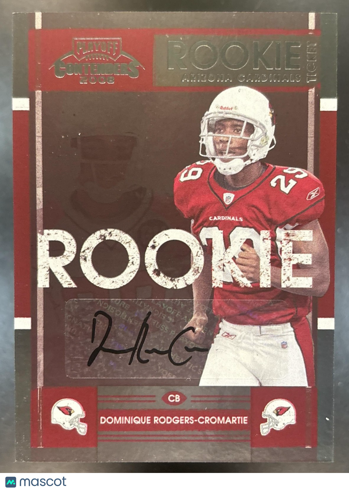 2008 Playoff Contenders Dominique Rodgers-Cromartie #130 RC Auto Cardinals