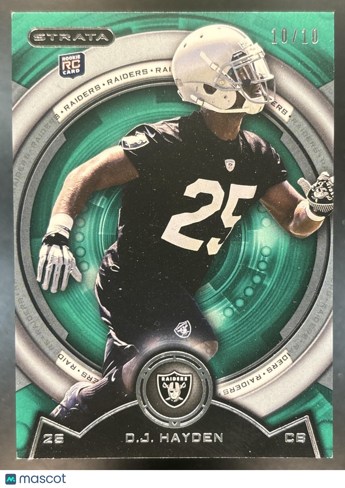 2013 Topps Strata D.J. Hayden Green 10/10 #111 RC Oakland Raiders