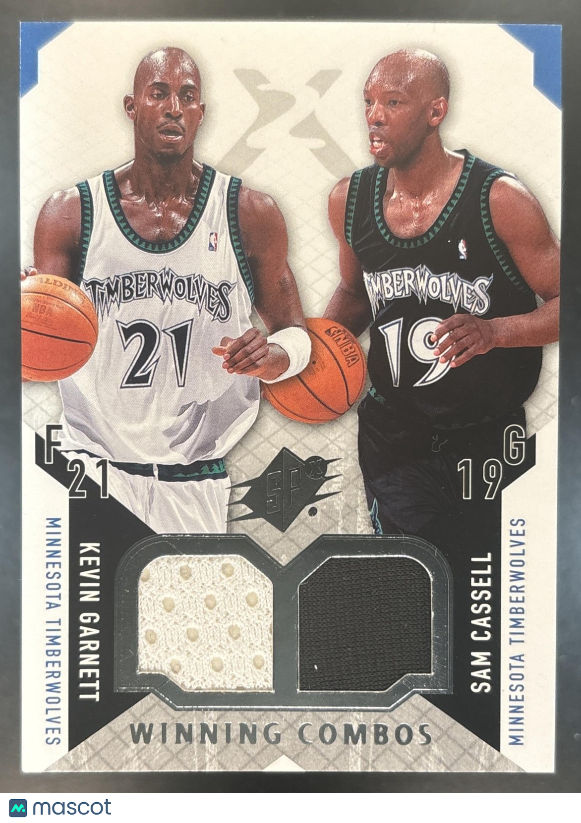2004-05 SPx Kevin Garnett Sam Cassell Winning Combos Jersey MEM Timberwolves