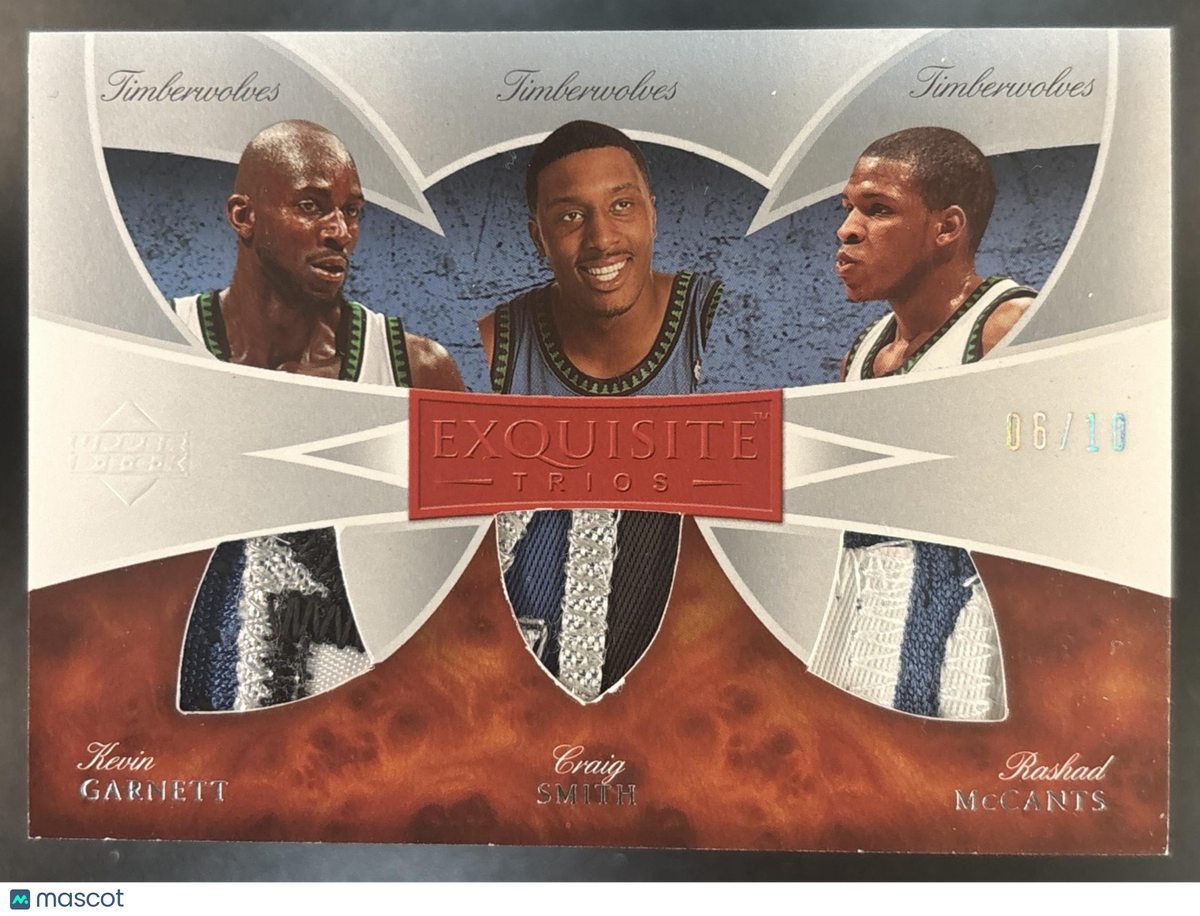 2006-07 UD Exquisite Collection Kevin Garnett Craig Smith McCants Tri Patch /10