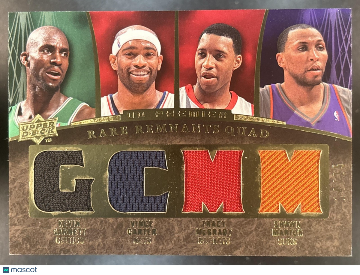 2007-08 UD Premier Kevin Garnett Vince Carter Tracy McGrady Marion 4 Patch /25