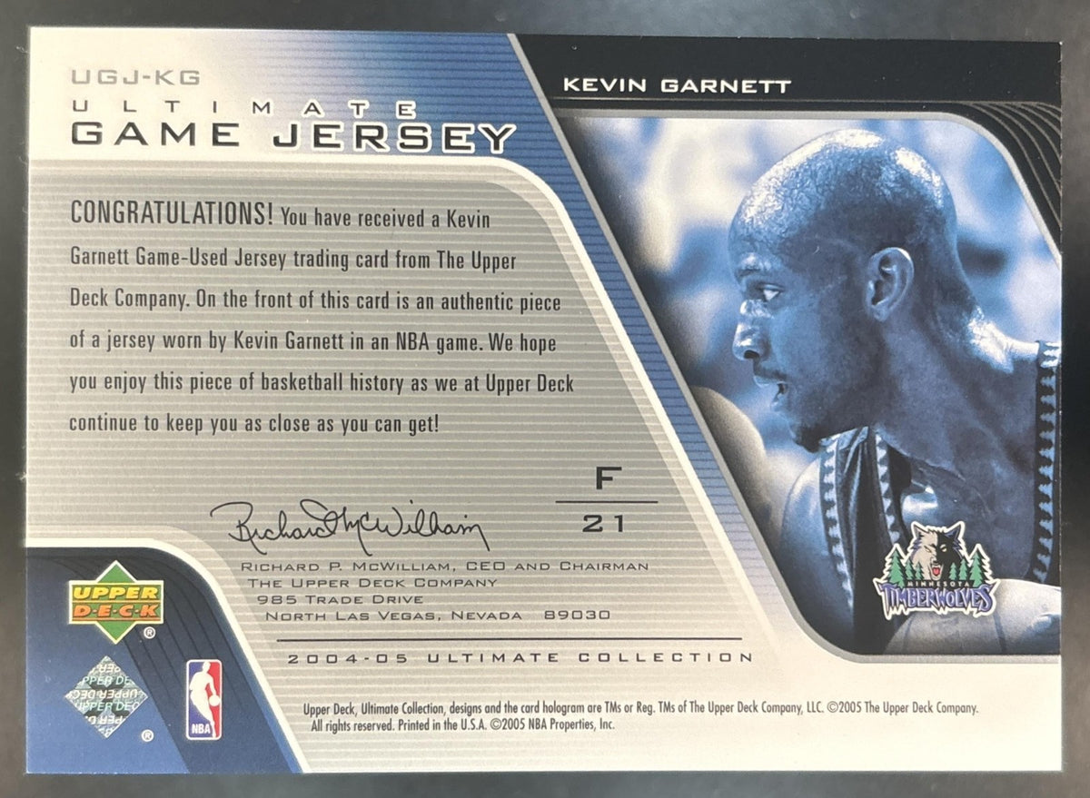 2004-05 Upper Deck Ultimate Collection Kevin Garnett Game Jersey /175 MEM