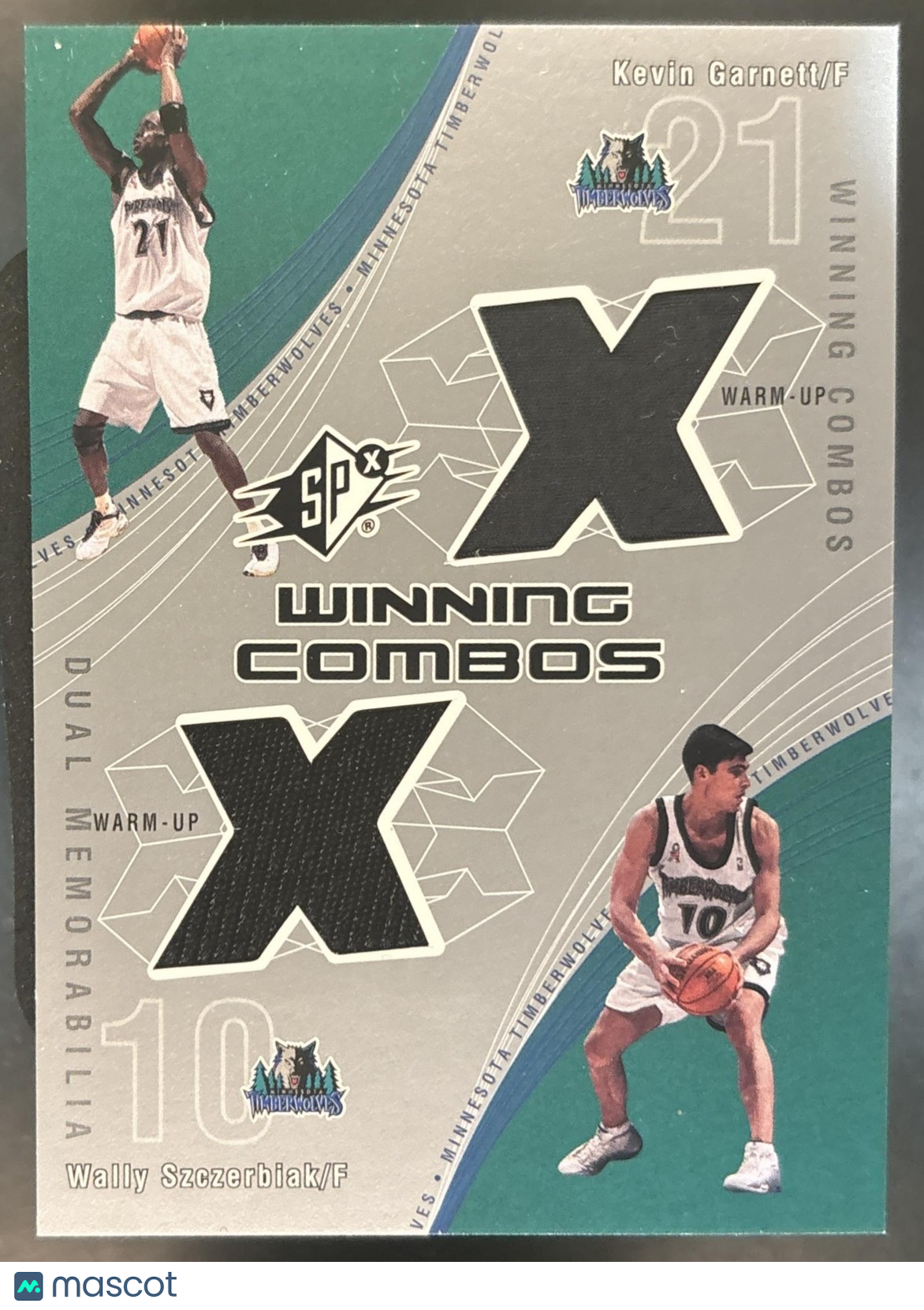 2002-03 SPx Kevin Garnett Wally Szczerbiak Winning Combos MEM Timberwolves