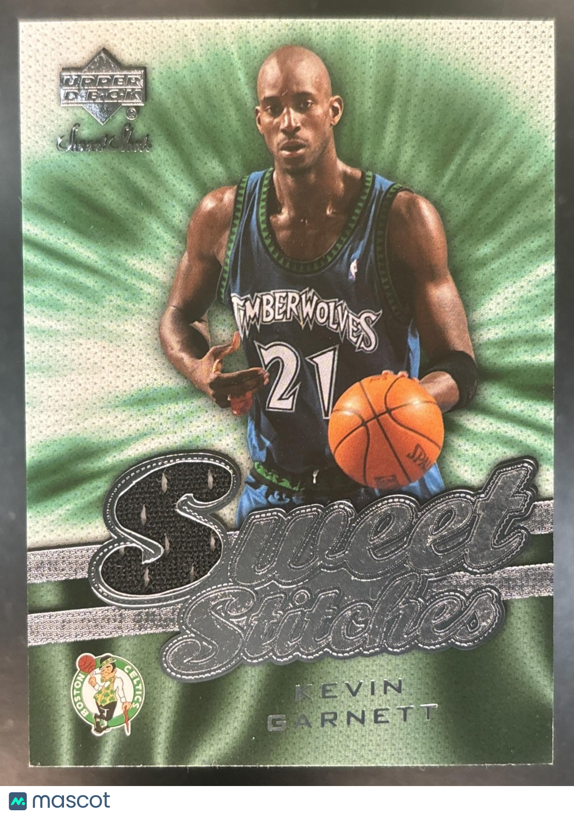 2007-08 Upper Deck Sweet Shot Kevin Garnett Stitches #ST-KG MEM Boston Celtics