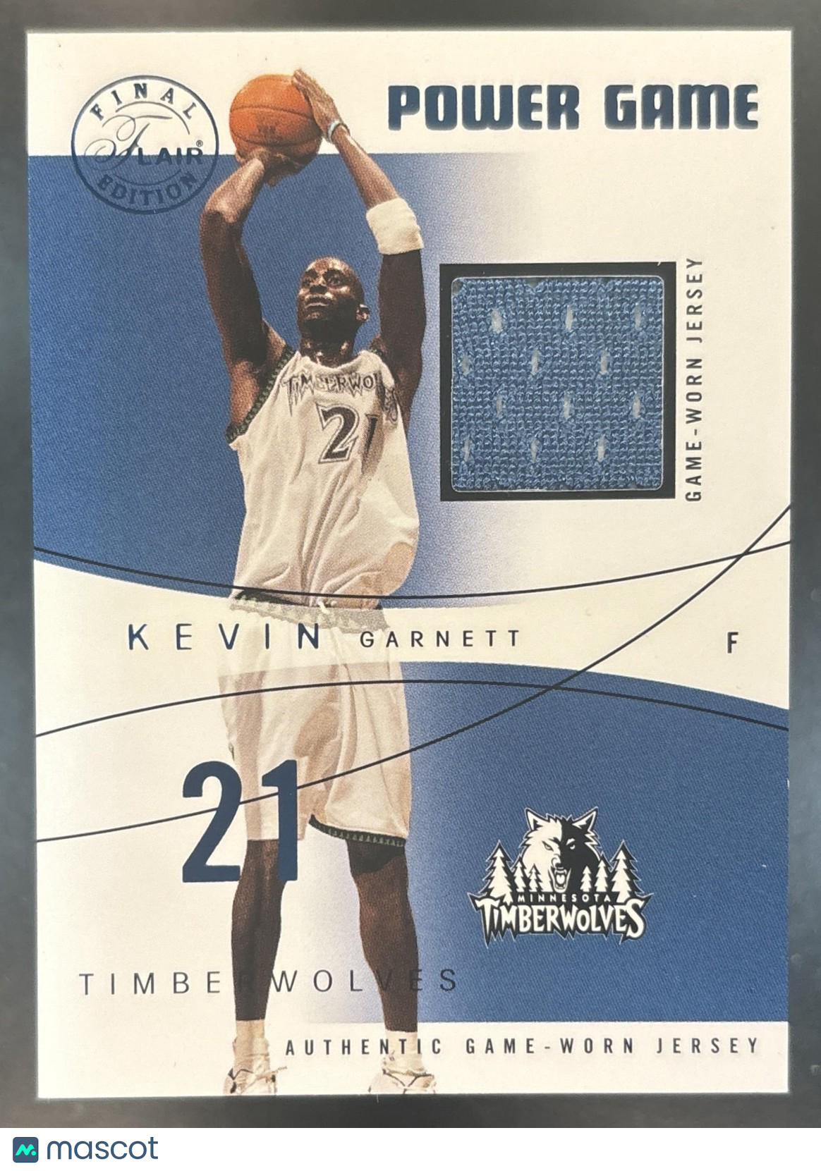 2003-04 Fleer Flair Final Edition Kevin Garnett Power Game Jersey /250 MEM GU