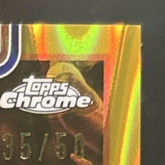 2025-26 Topps Chrome Update OG Anunoby Gold Ray Wave /50 #43 New York Knicks