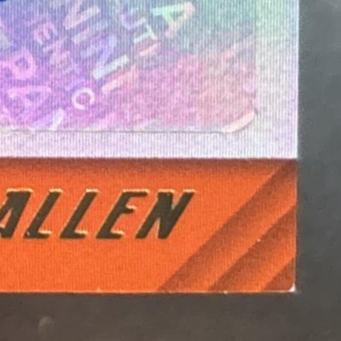 2018 Panini XR Josh Allen Orange 1/5 #165 MEM Auto RC Buffalo Bills