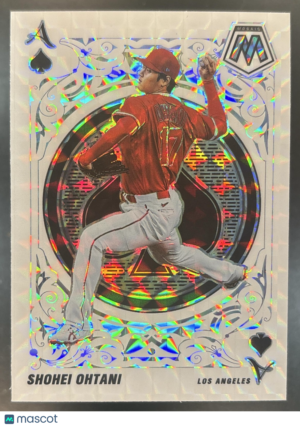 2022 Panini Mosaic Shohei Ohtani Aces Green #A-2 Los Angeles Angels