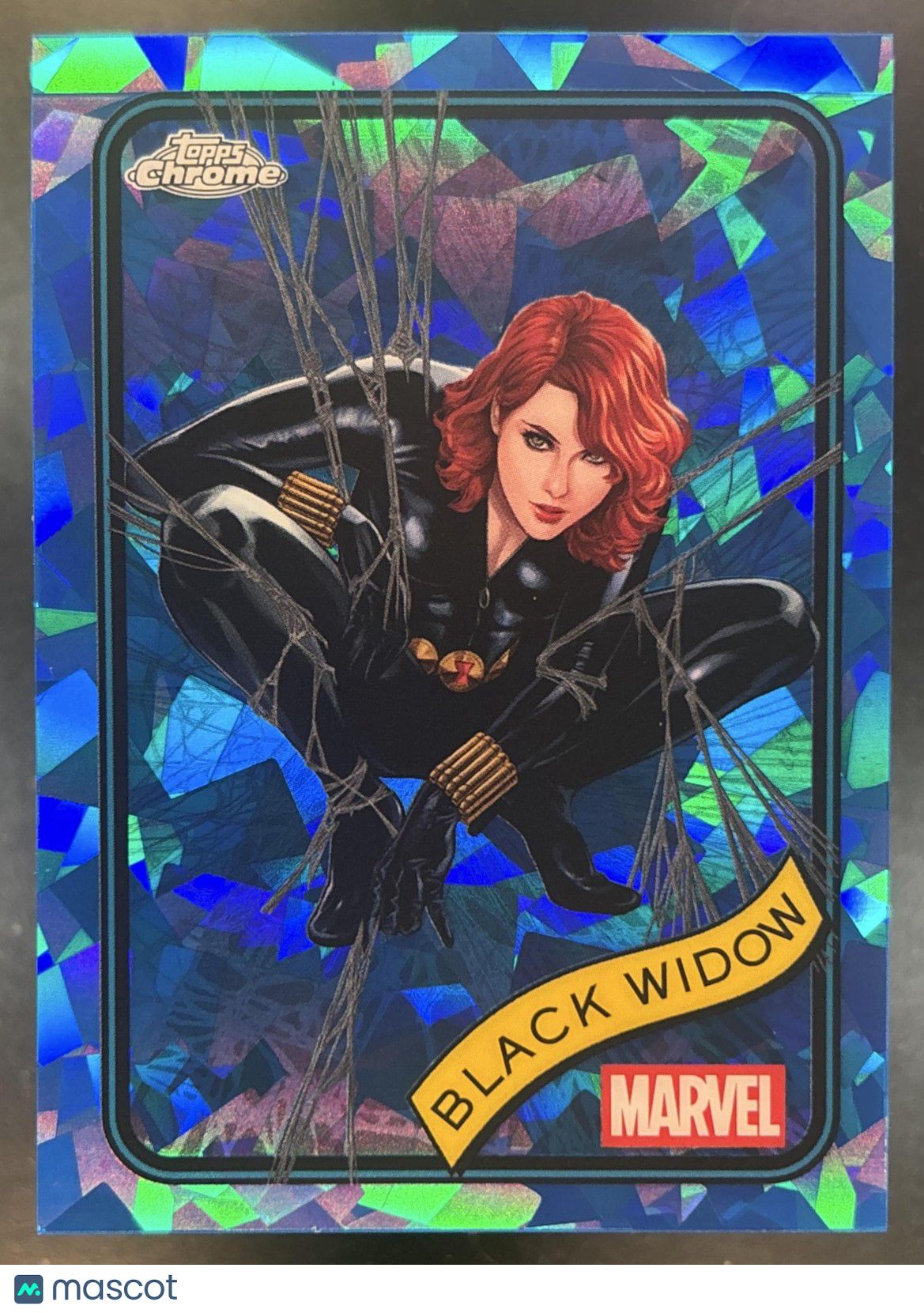 2025 Topps Chrome Marvel Sapphire Black Widow #129