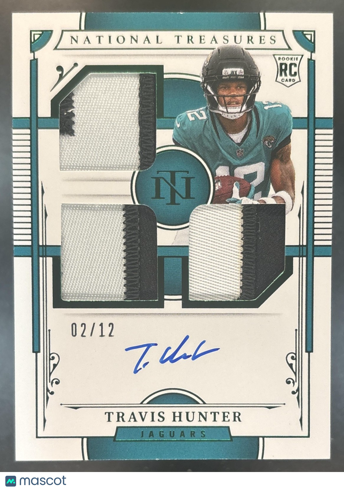 2025 National Treasures Travis Hunter Material Signatures RPS Triple Jersey /12