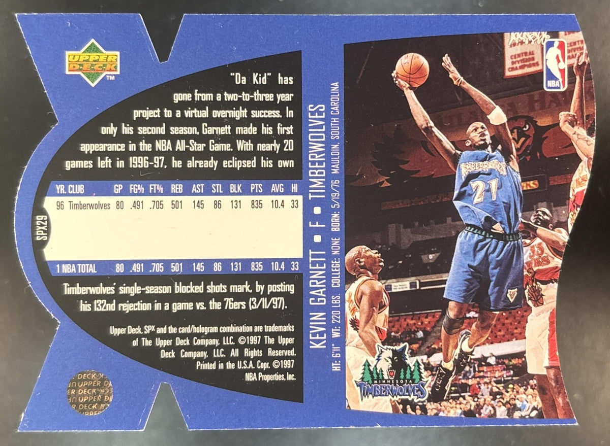 1997-98 SPx Kevin Garnett #SPX29 Minnesota Timberwolves