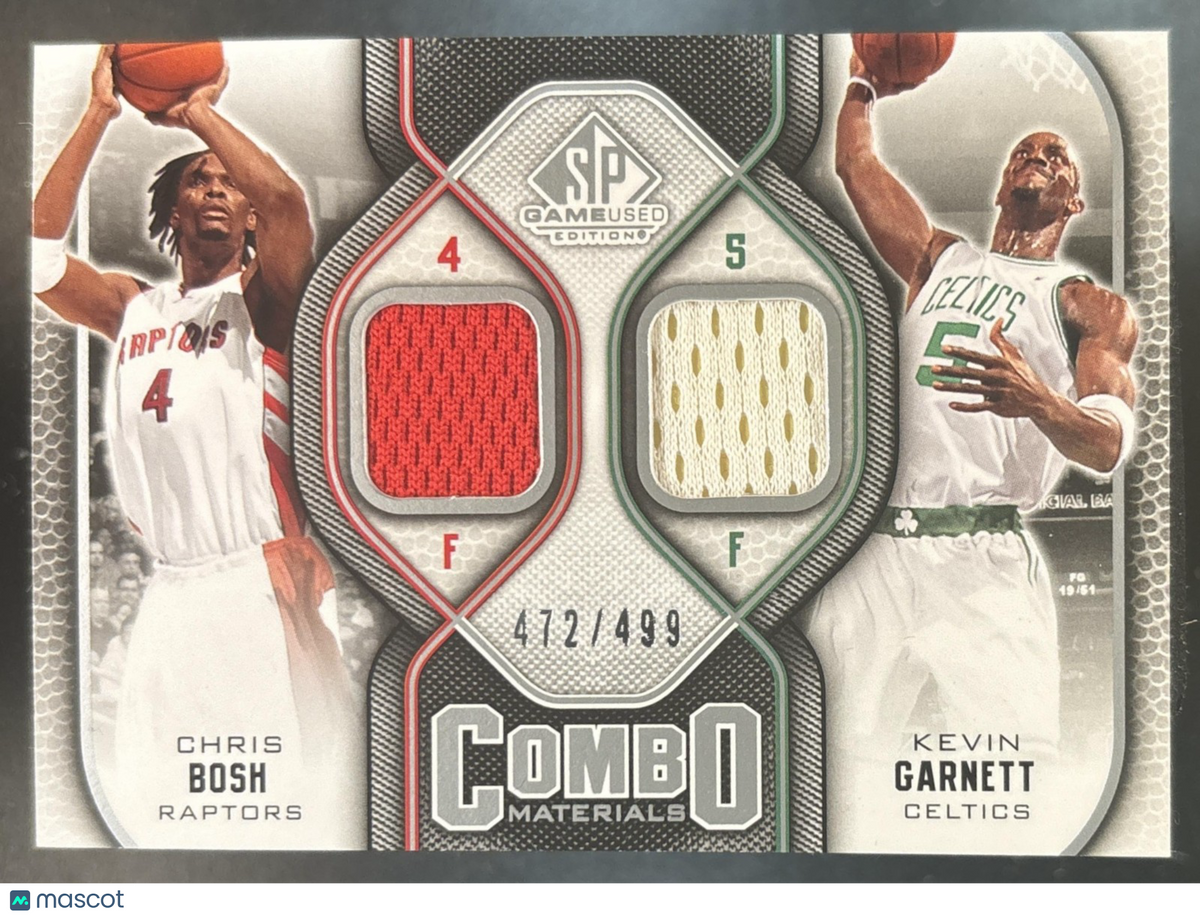 2009-10 SP Game Used Kevin Garnett Chris Bosh Combo Materials /499 #CM-GB MEM