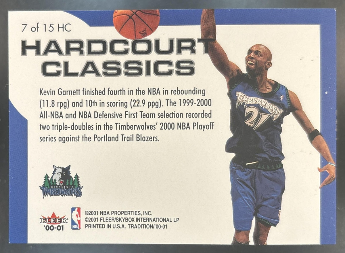2000-01 Fleer Tradition Kevin Garnett Hardcourt Classics #7 HC Timberwolves
