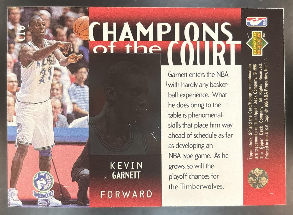 1995-96 SP Championship Kevin Garnett Champions of the Court RC Minnesota