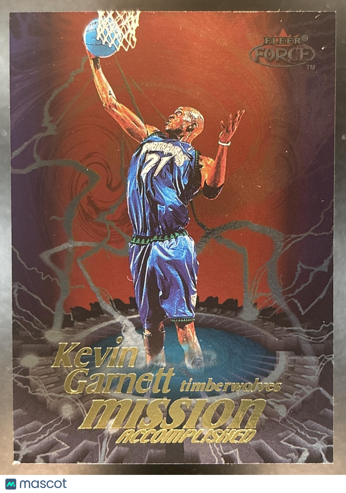 1999-00 Fleer Force Kevin Garnett Mission Accomplished Minnesota Timberwolves