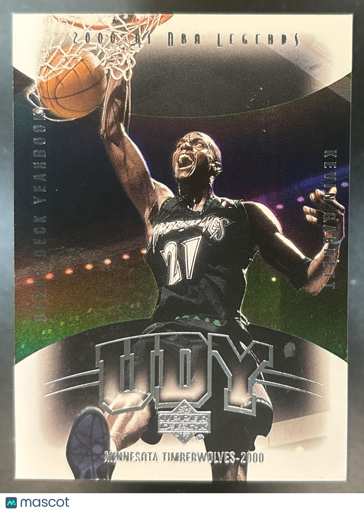 2000-01 Upper Deck Legends Kevin Garnett Yearbook UDY #Y9 Minnesota Timberwolves