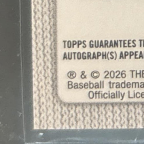 2026 Topps Series 2 Cole Young Real One Auto #129 RC Seattle Mariners
