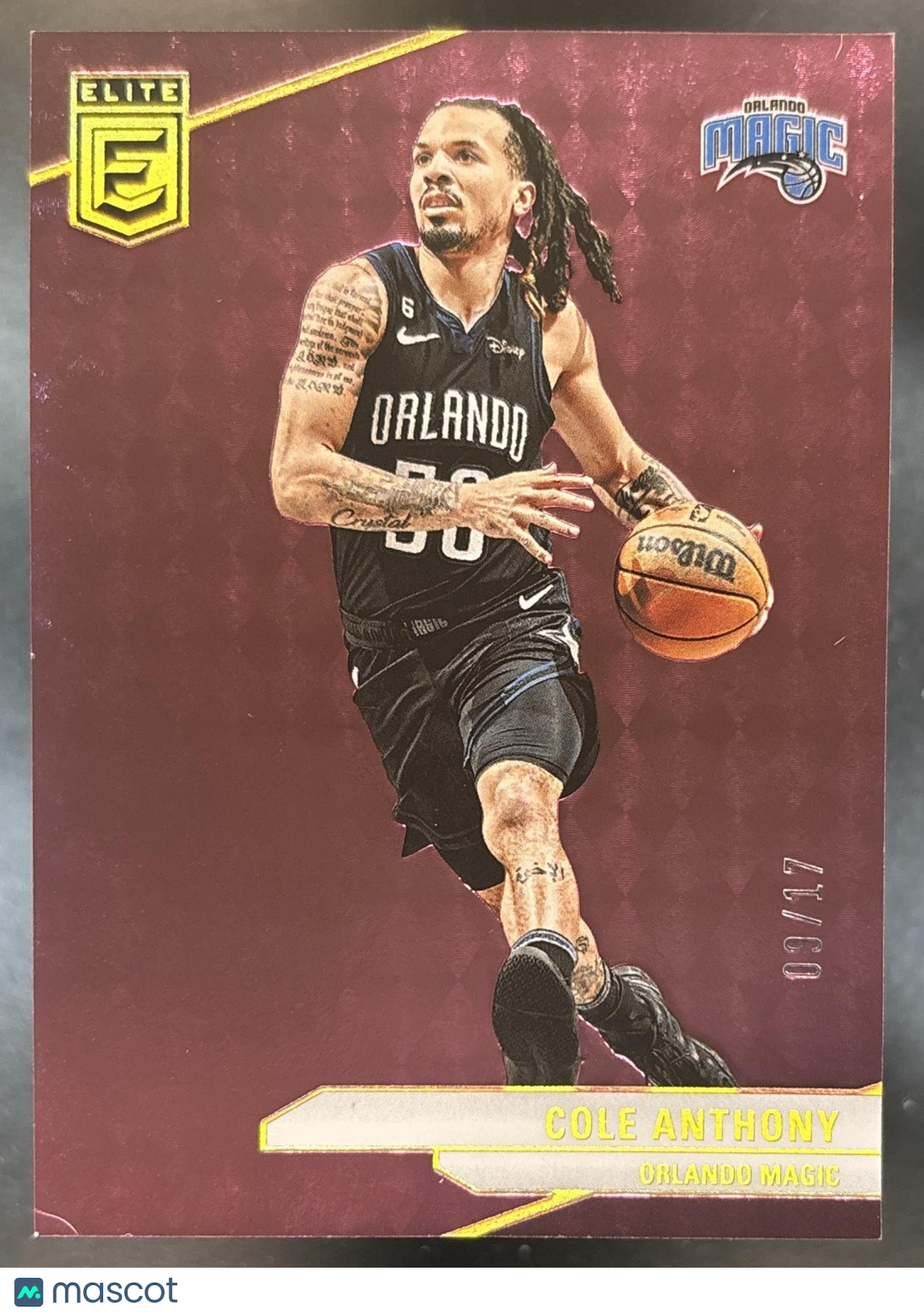 2023-24 Panini Donruss Elite Cole Anthony FOTL Pink /17 #130 Orlando Magic
