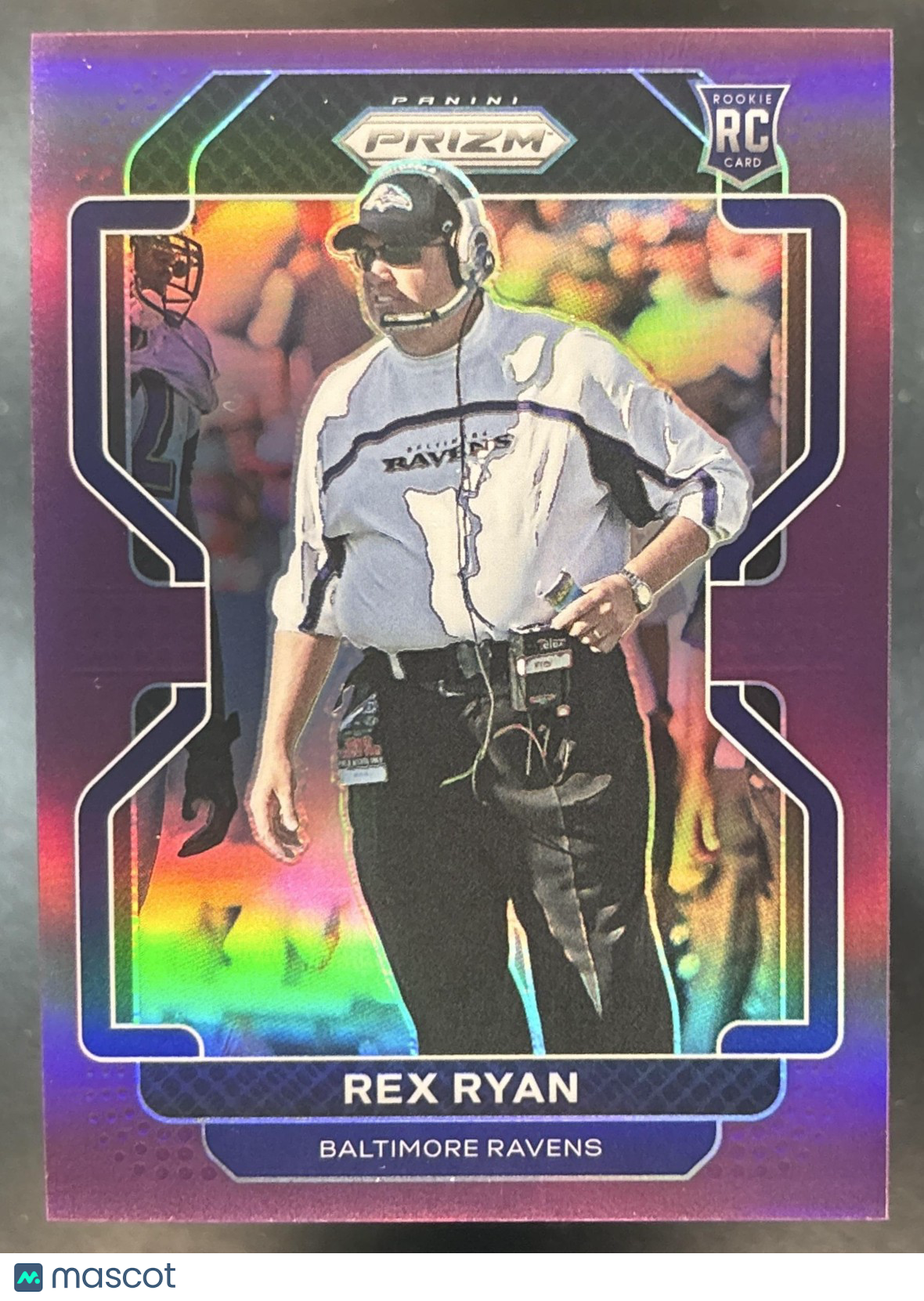 2021 Panini Prizm Rex Ryan Purple /125 #289 Baltimore Ravens