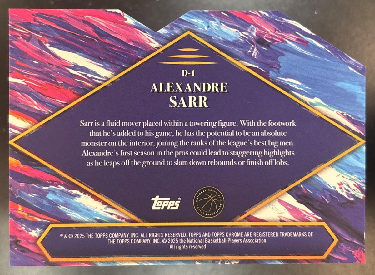 2024-25 Topps Finest Alexandre Sarr Debut Gold Geometric /50 RC Wizards