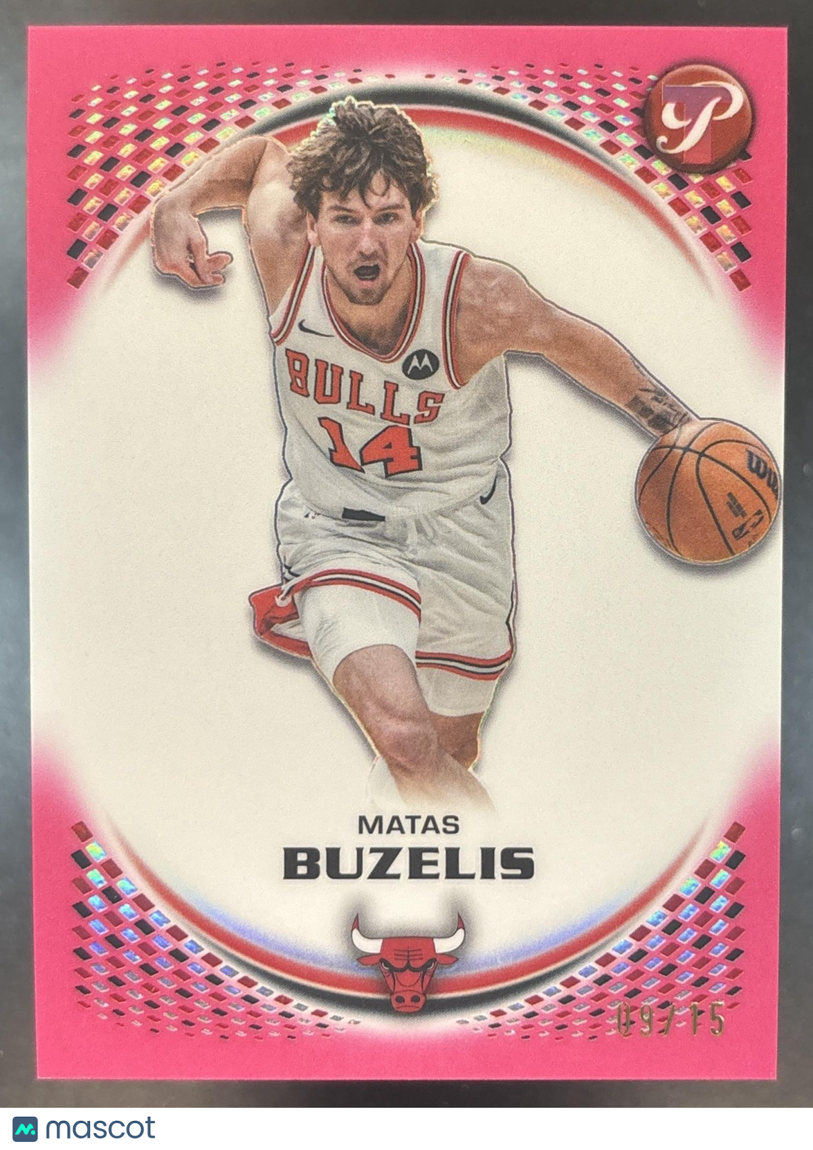 2025-26 Topps Pristine Matas Buzelis Pink Refractor /15 #15 Chicago Bulls