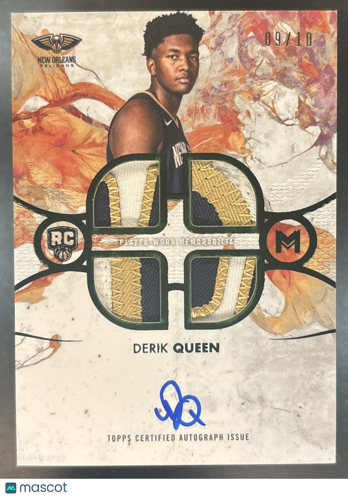 2025-26 Topps Motif Derik Queen Rookie Quad Relic Auto /10 MEM RC Pelicans