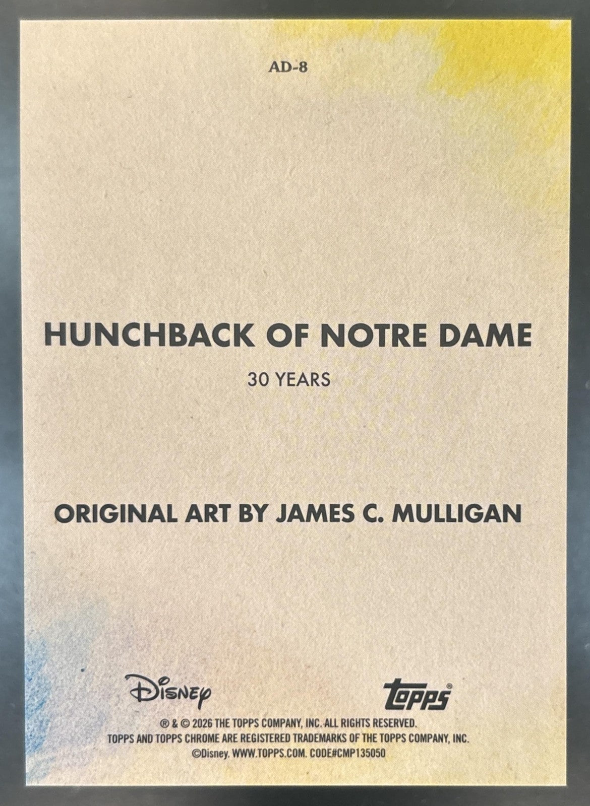 2026 Topps Chrome Disney Hunchback of Notre Dame Art #AD-8
