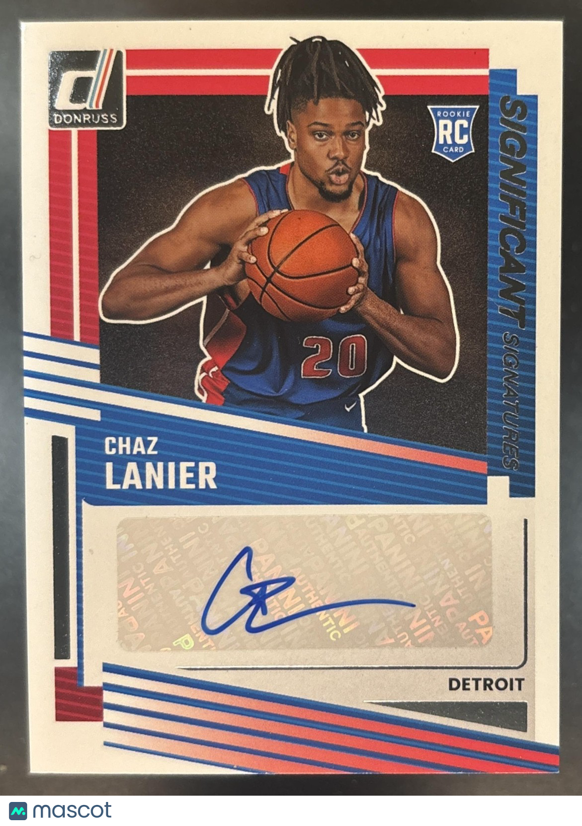 2025-26 Panini Donruss Chaz Lanier Significant Signatures RC Auto Pistons