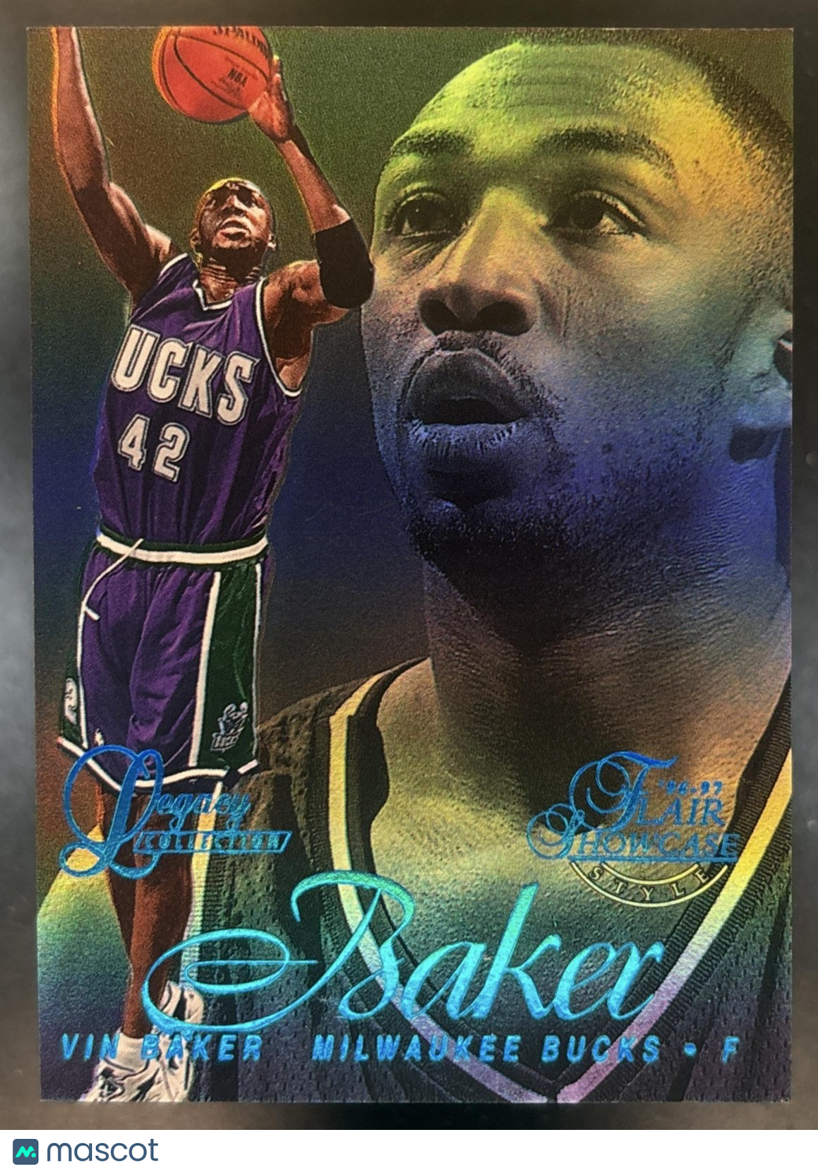 1996-97 Fleer Flair Showcase Vin Baker Row 2 Style #60 Milwaukee Bucks
