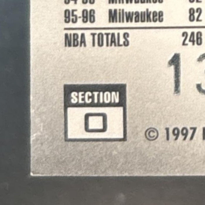 1996-97 Fleer Flair Showcase Vin Baker Row 2 Style #60 Milwaukee Bucks