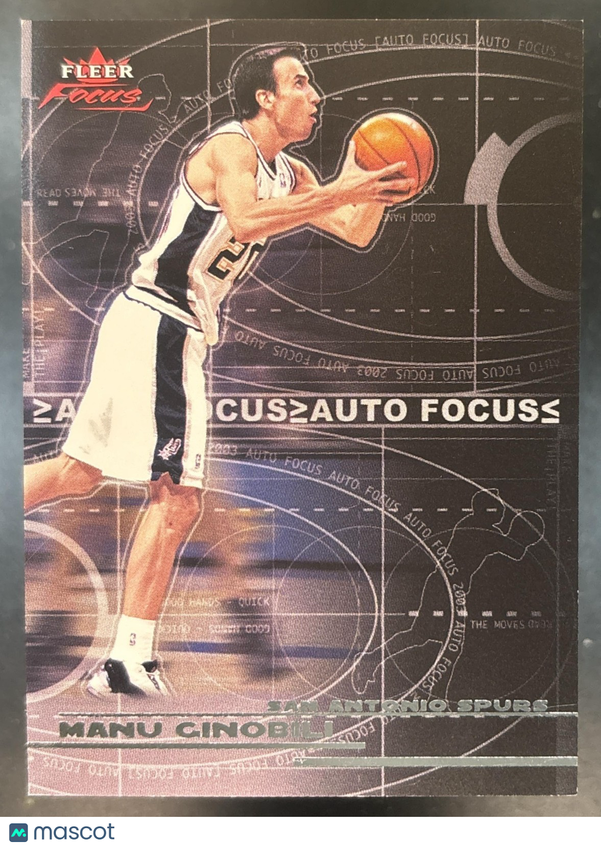 2003-04 Fleer Focus Manu Ginobili Auto Focus /250 San Antonio Spurs