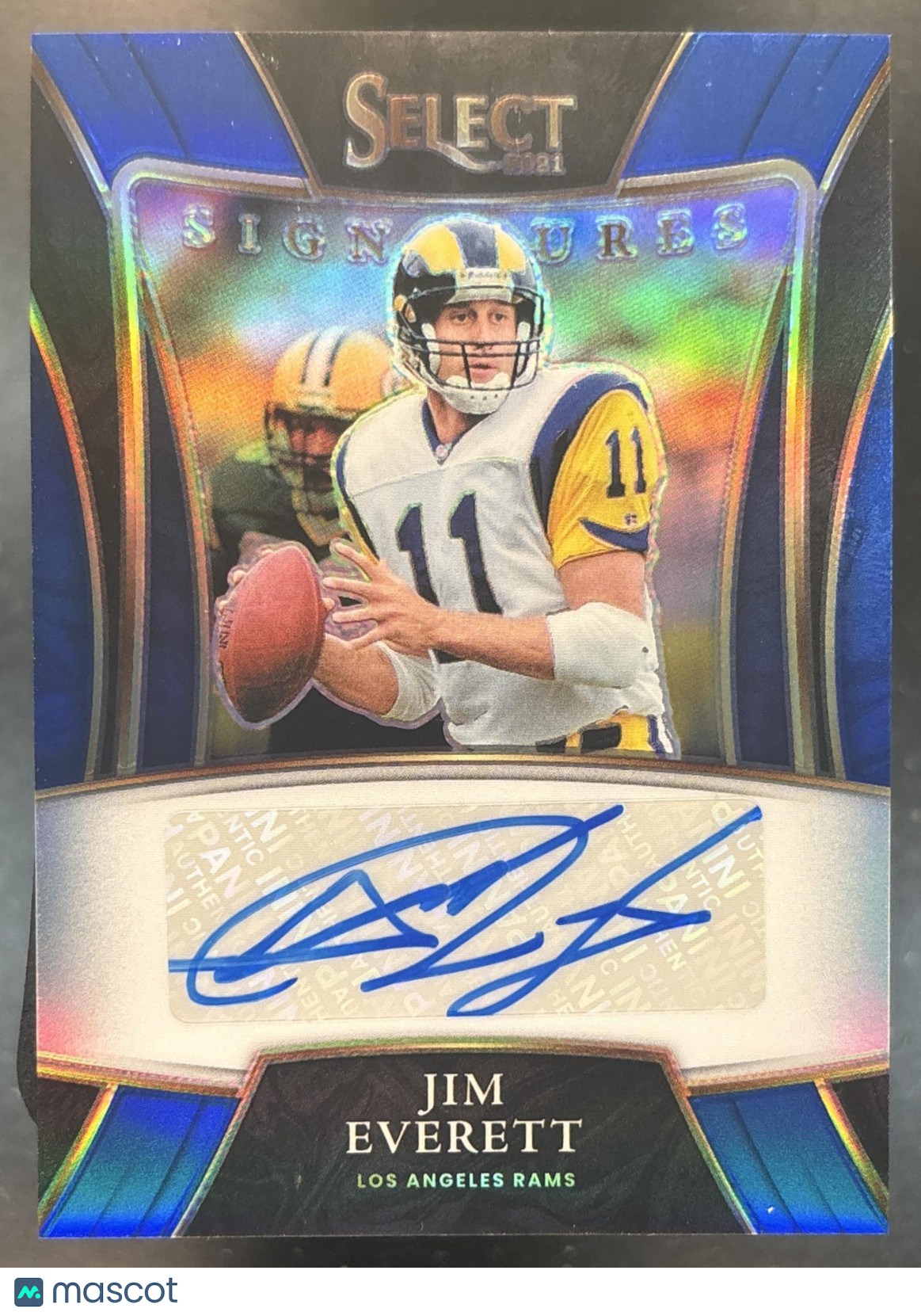 2021 Panini Select Jim Everett Signatures Blue /99 Auto Los Angeles Rams