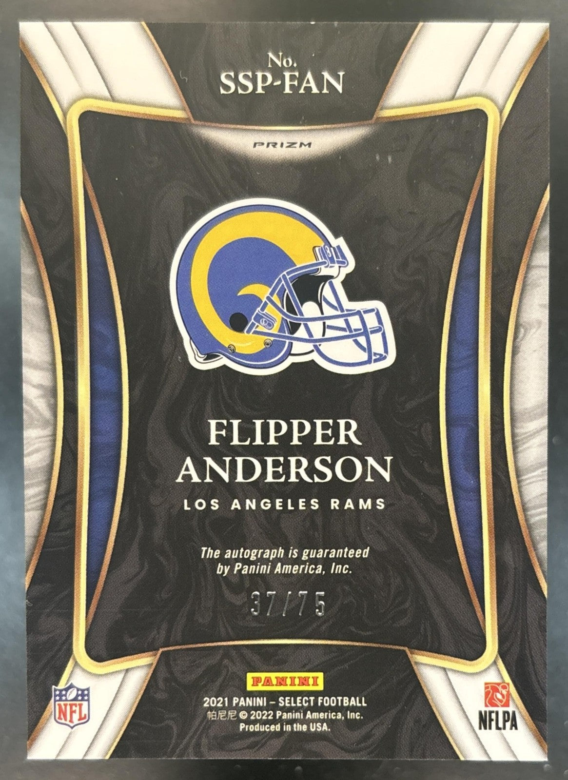 2021 Panini Select Flipper Anderson Signatures Red /75 Auto Los Angeles Rams