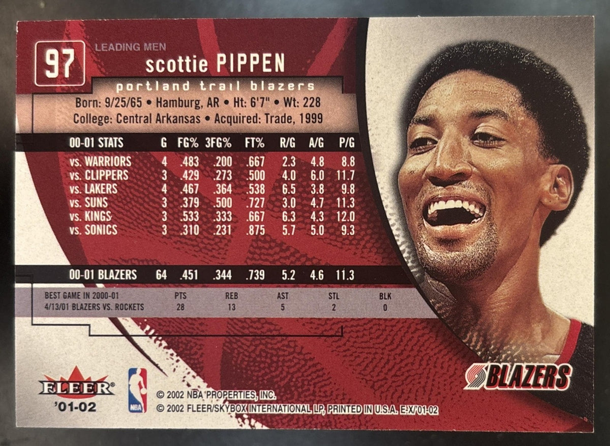 2001-02 Fleer E-X Scottie Pippen #97 Portland Trail Blazers
