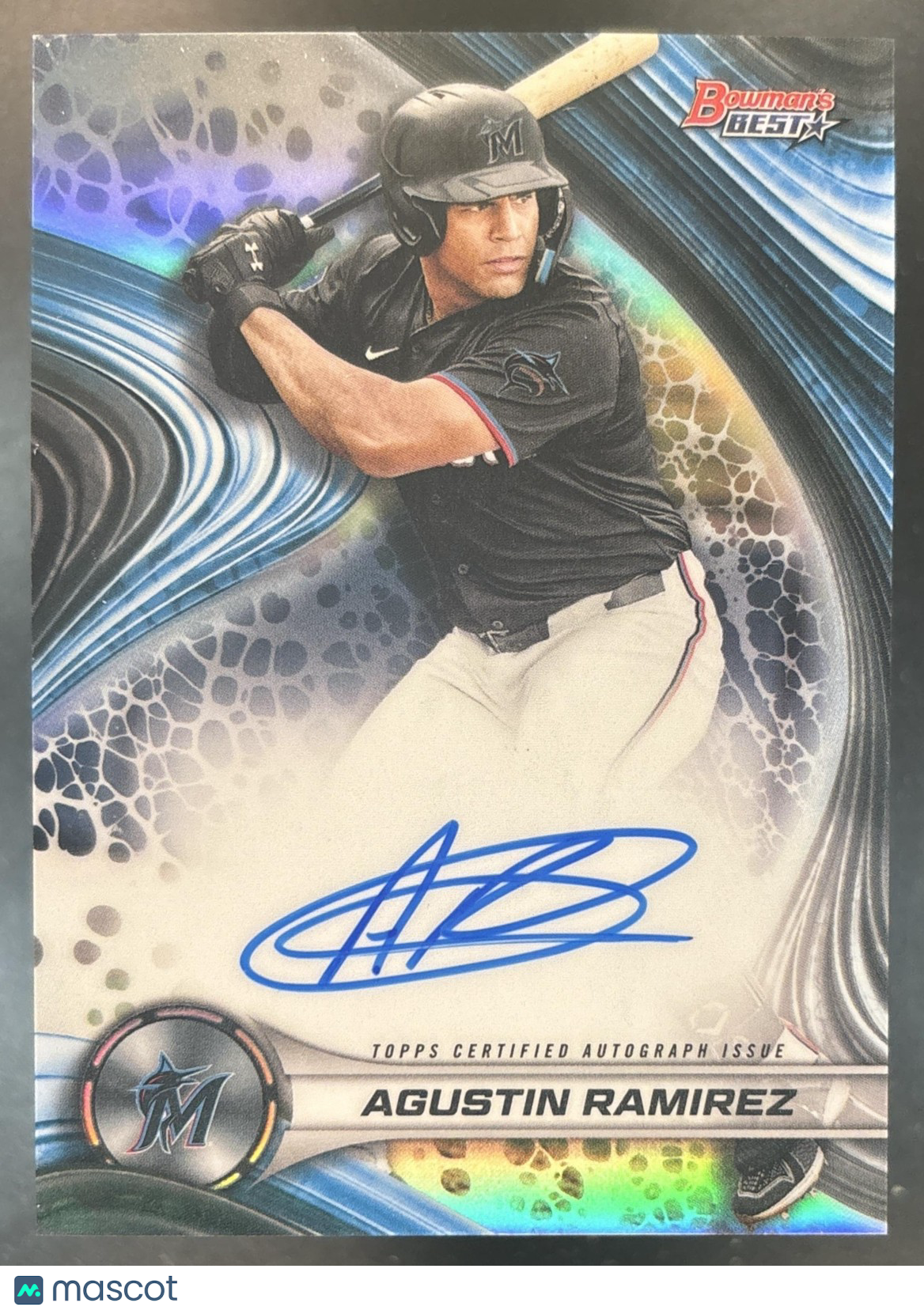 2024 Bowman's Best Agustin Ramirez Best of 2024 Auto Refractor Miami Marlins