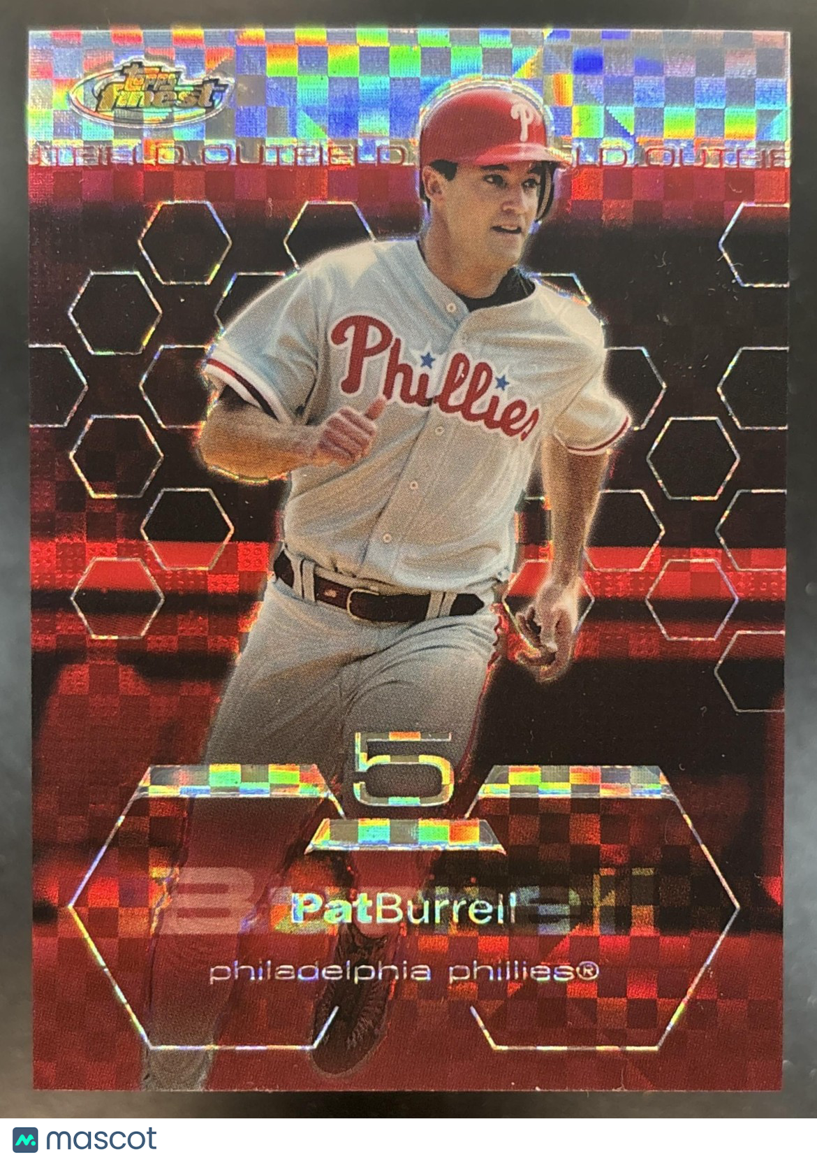 2003 Topps Finest Pat Burrell X Fractors /99 #57 Philadelphia Phillies