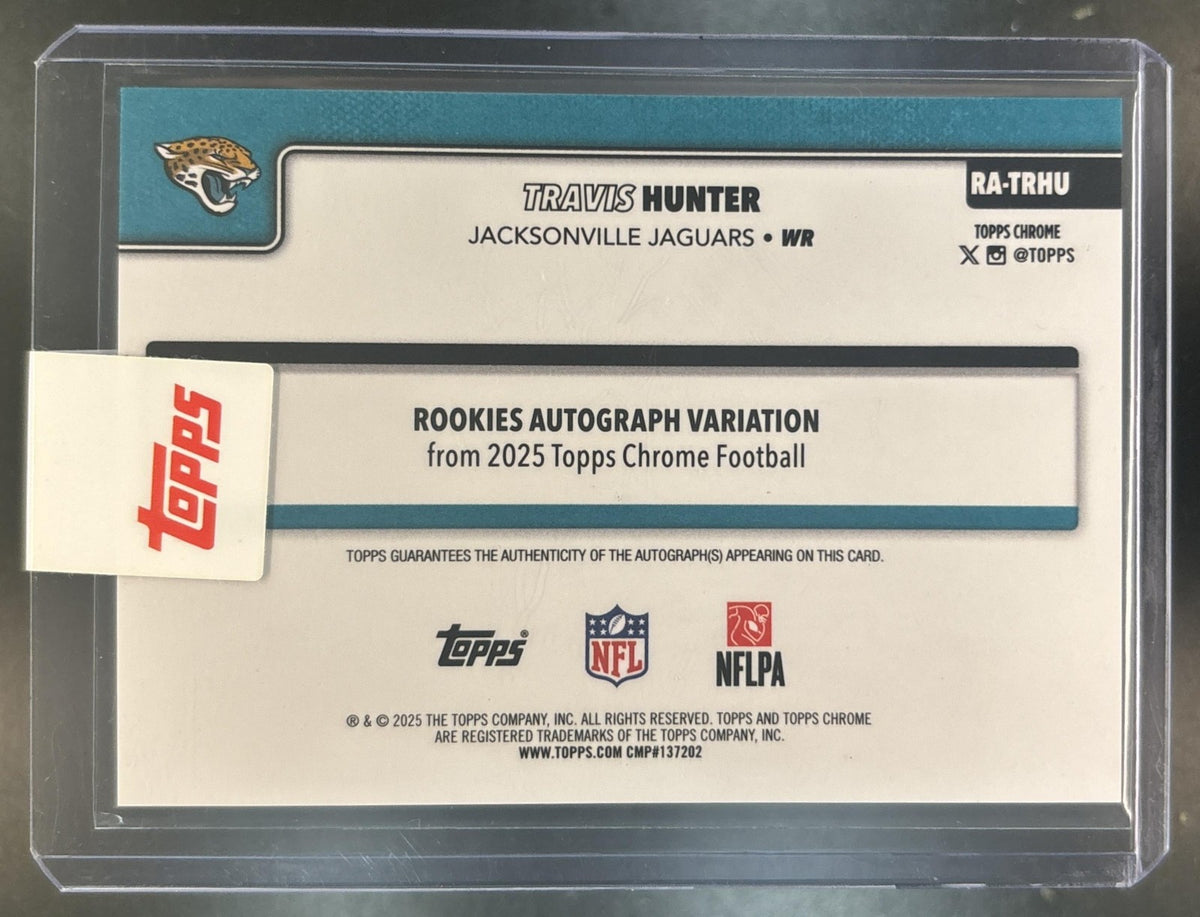 2025 Topps Chrome Travis Hunter Auto Gold Lava /50 RC Jacksonville Jaguars