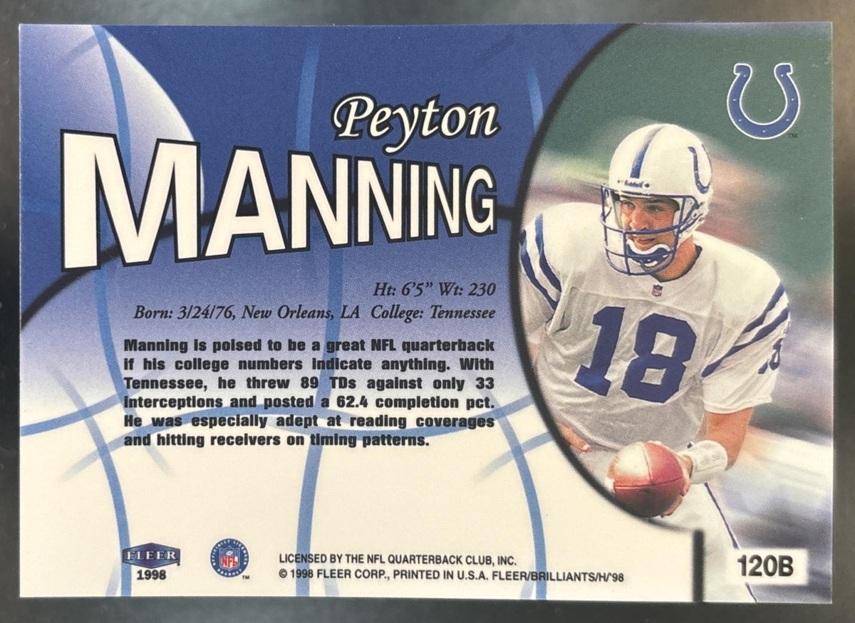 1998 Fleer Brilliants Peyton Manning #120 RC Colts