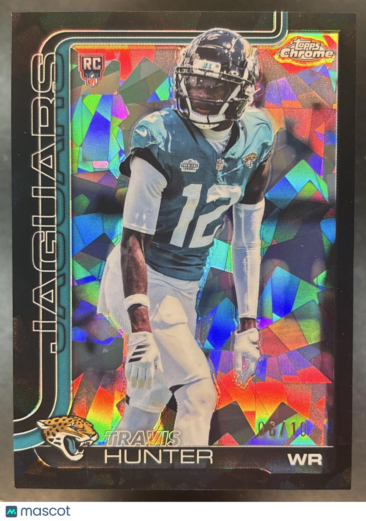 2025 Topps Chrome Sapphire Travis Hunter Black Refractor /10 #332 RC Jaguars