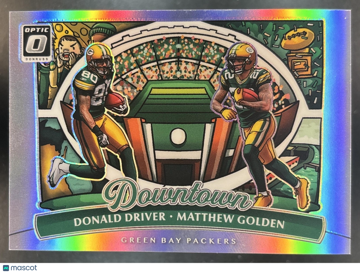2025 Donruss Optic Donald Driver Matthew Golden Downtown Duos #8 RC Packers