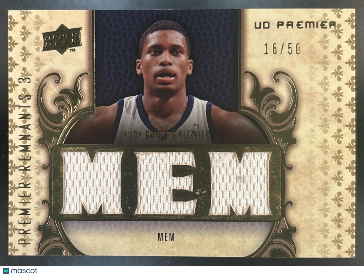 2008-09 Upper Deck Premier Rudy Gay Remnants Triple City /50 Memphis Grizzlies