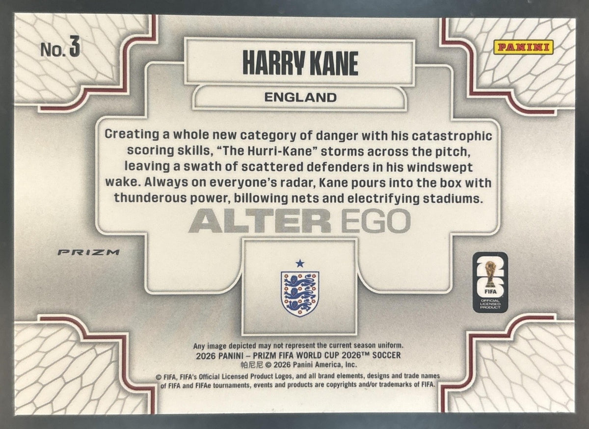 2026 Panini Prizm World Cup Harry Kane Alter Ego #3 SSP England