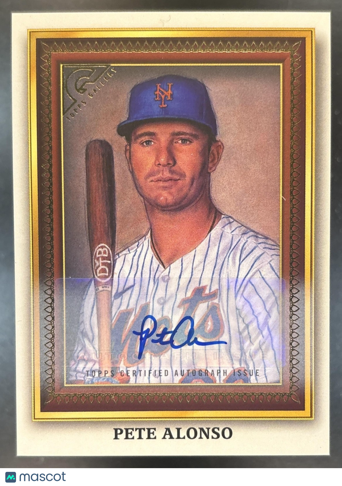 2022 Topps Gallery Pete Alonso Auto Portrait Orange 25/25 #PG-5 New York Mets