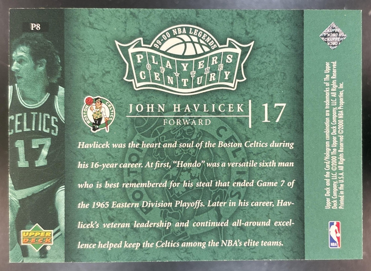 1999-00 Upper Deck Legends John Havlicek Players of the Century Boston Celtics
