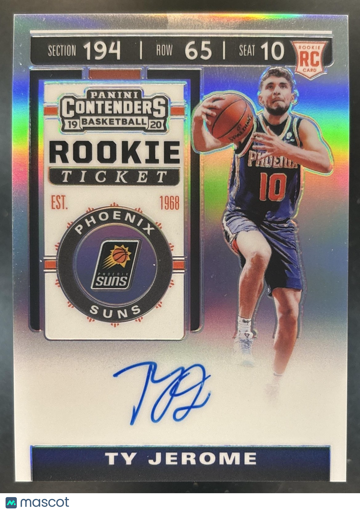 2019-20 Panini Contenders Ty Jerome Auto Variation #119 RC Phoenix Suns