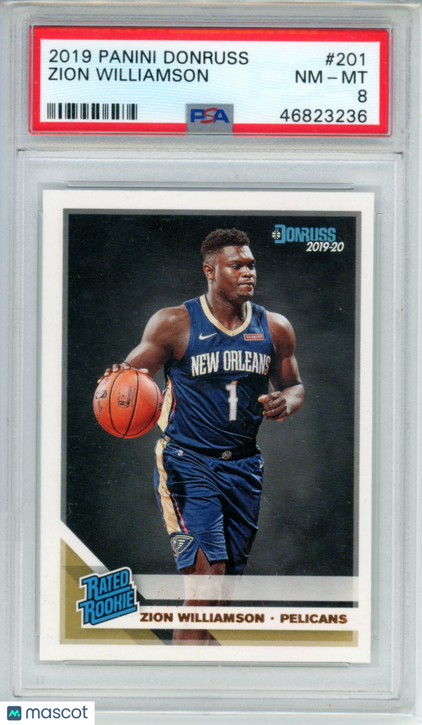 2019 Panini Donruss Zion Williamson #201 PSA 8 Basketball