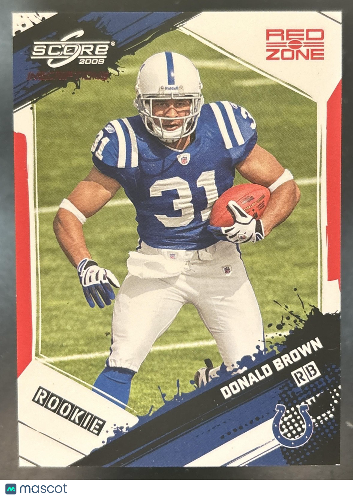 2009 Panini Score Inscriptions Donald Brown Red Zone /30 #337 RC Colts